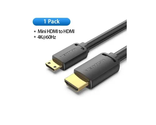 Кабель мультимедійний HDMI M to HDMI mini M 1.5m V2.0 4K60Hz VENTION (AGHBG)