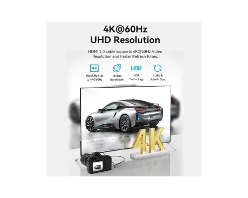 Кабель мультимедійний HDMI M to HDMI mini M 1.5m V2.0 4K60Hz VENTION (AGHBG)