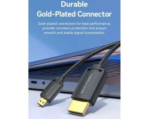 Кабель мультимедійний HDMI M to HDMI mini M 1.5m V2.0 4K60Hz VENTION (AGHBG)