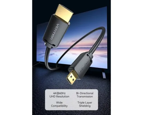 Кабель мультимедійний HDMI M to HDMI mini M 1.5m V2.0 4K60Hz VENTION (AGHBG)