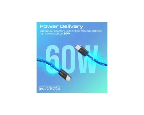 Дата кабель USB-C to USB-C 1.2m Promate (ecoline-cc120.navy)