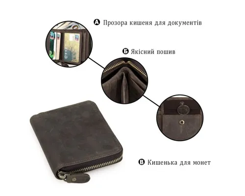 Гаманець Vintage Коричневий (14224)