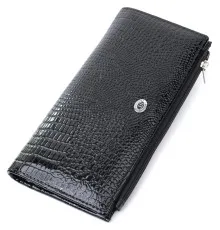 Гаманець ST Leather З натуральної шкіри Чорний (22716)