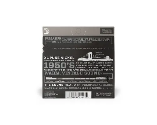 Струни для гітари D'Addario XL Pure Nickel Regular Light (10-45) (EPN110)