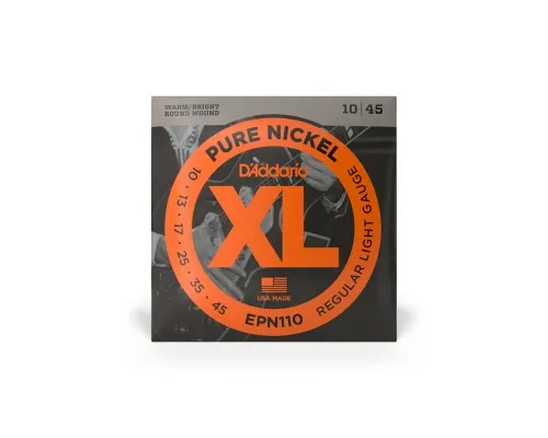 Струни для гітари D'Addario XL Pure Nickel Regular Light (10-45) (EPN110)