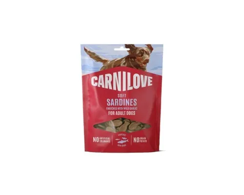 Ласощі для собак Carnilove Soft Snack Sardines with Wild garlic 200 г (8595602582624)