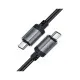 Дата кабель USB-C to USB-C 1.2m 3A aluminum alloy C20-03 Black Acefast (6974316283775)