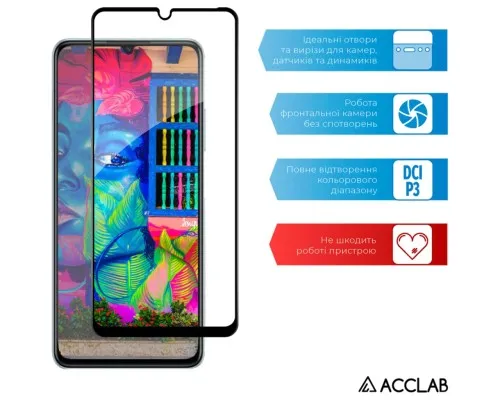 Скло захисне ACCLAB Full Glue ZTE Blade A72S Black (1283126575792)
