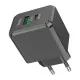 Зарядний пристрій HOCO CS14A Ocean 1xUSB-C PD20W + 1xUSB QC3.0 Black (6942007603898)