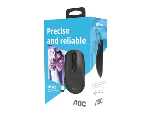 Мишка AOC MS300B Wireless/Bluetooth Black (MS300B/LA)