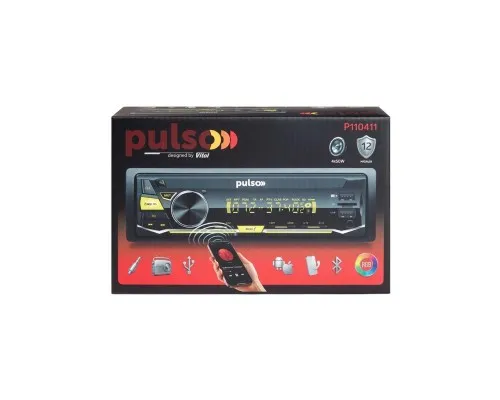Автомагнітола PULSO RGB, USB, FM, RCA, LCD-дисплей, 4х50 Вт (P110411)
