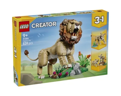 Конструктор LEGO Creator Дикі тварини: Величний лев (31386)