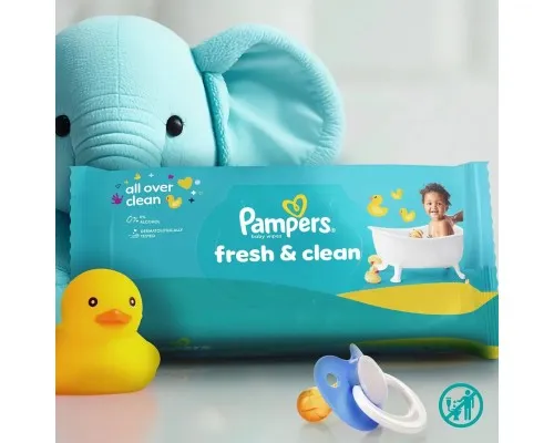 Дитячі вологі серветки Pampers Fresh Clean 3x80 шт (240 шт) (8006530134422)