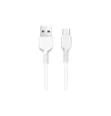 Дата кабель USB 2.0 AM to USB-C 2.0m 3A X20 white HOCO (6957531068914)