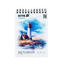 Папір для малювання Kite Скетчбук на спіралі для акварелі Creative А5, 20 аркушів (K-1283)