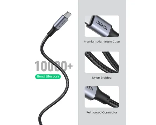 Дата кабель USB-C to USB-C 3.0m 5A 100W US316 Black Ugreen (90120)