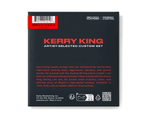 Струни для гітари Jim Dunlop String Lab Series Kerry King Guitar Strings (10-52) (KKN1052)