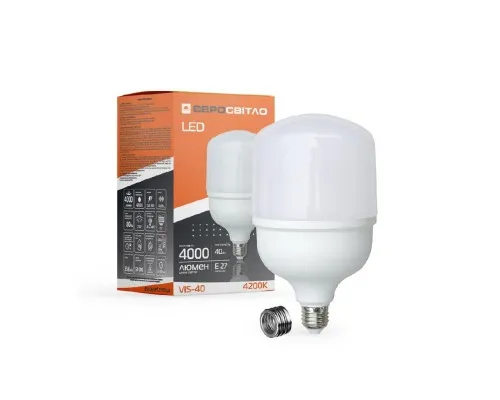 Лампочка Євросвітло 40Вт 6400К (VIS-40-E40/E27)