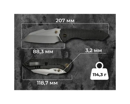 Ніж Weknife High-Fin XL Grey (WE24010-6)