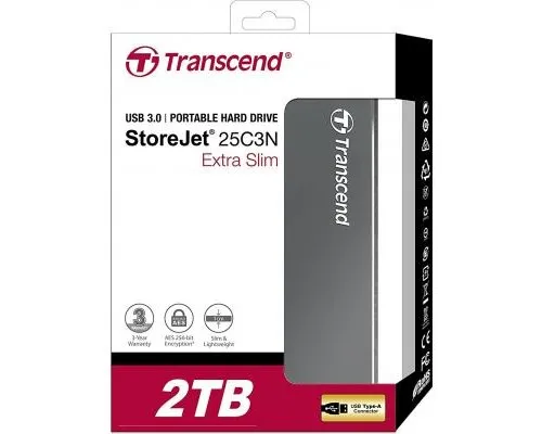 Зовнішній жорсткий диск 2.5" 2TB Transcend (TS2TSJ25C3N)