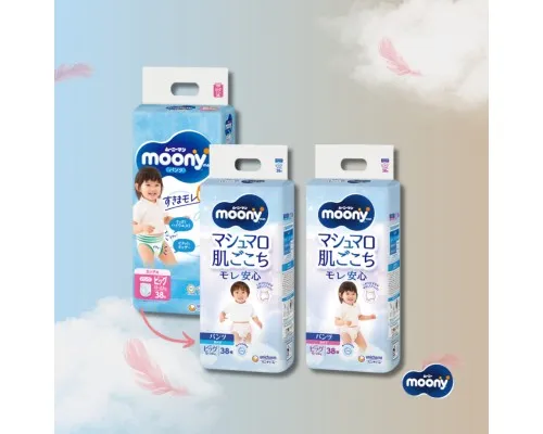 Підгузки Moony трусики для дівчаток XL 12-22 кг 38 шт. (4903111208098)