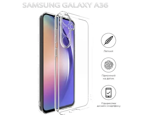 Чохол до мобільного телефона BeCover Samsung Galaxy A36 SM-A366 Transparancy (712896)