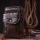 Сумка Vintage Чоловіча на пояс з натуральної шкіри Коричнева (22141)
