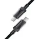 Дата кабель USB-C to USB-C 1.2m 60W stainless steel C12-03 Black Acefast (6974316283317)