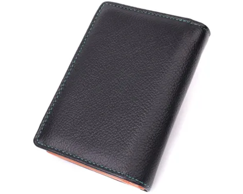 Гаманець ST Leather З натуральної шкіри Чорний (22501)