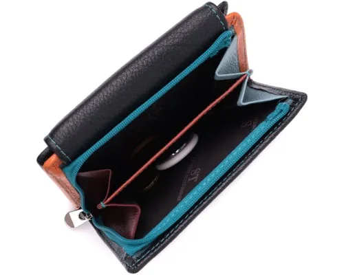 Гаманець ST Leather З натуральної шкіри Чорний (22501)