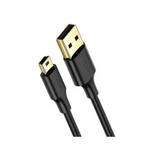 Дата кабель USB 2.0 AM to Mini 5P 1.5m US132 black Ugreen (10385)