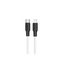 Дата кабель USB-C to Lightning 1.0m 3A 20W X21 Plus black+white HOCO (6931474742162)