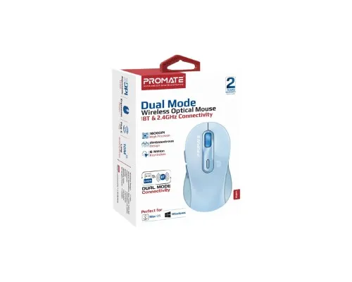 Мишка Promate Ken Wireless/Bluetooth Blue (ken.blue)