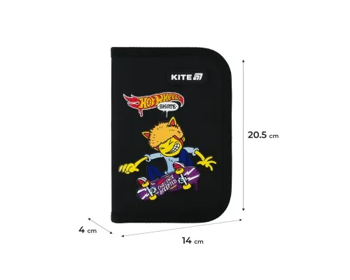 Пенал Kite 622-2 Hot Wheels, 1 відділення, 2 відворот (HW25-622-2)