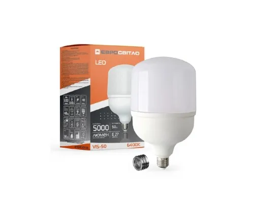 Лампочка Євросвітло 50Вт 6400К (VIS-50-E40/E27)