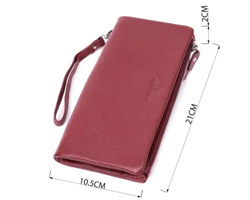Гаманець ST Leather З натуральної шкіри Бордовий (22528)