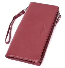 Гаманець ST Leather З натуральної шкіри Бордовий (22528)