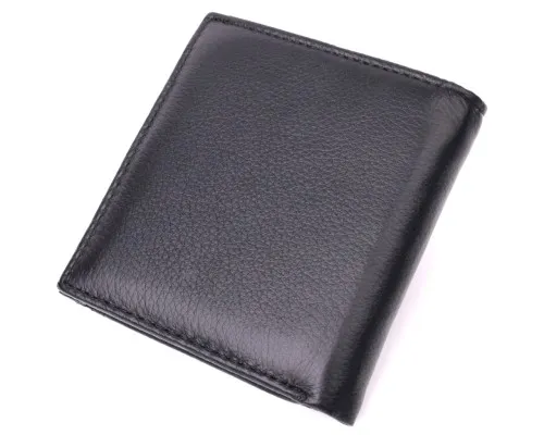 Гаманець ST Leather З натуральної шкіри Чорний (22542)
