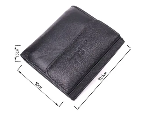 Гаманець ST Leather З натуральної шкіри Чорний (22542)