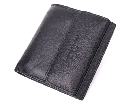 Гаманець ST Leather З натуральної шкіри Чорний (22542)
