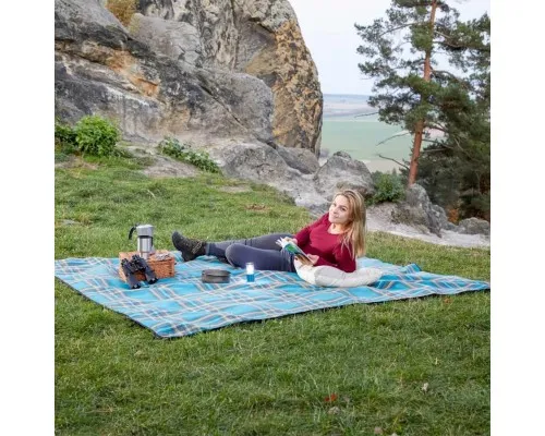 Туристичний килимок Uquip для пікніка Scotty XXL Petrol/Grey (243103) (DAS303240)