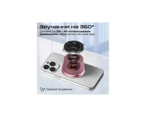 Акустична система Promate Punch 3 Вт Pink (punch.pink)