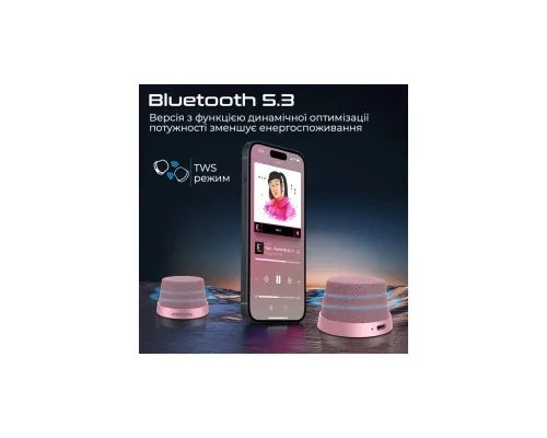 Акустична система Promate Punch 3 Вт Pink (punch.pink)