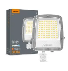 Прожектор Videx F5 50W 3000-5000-6500K з датчиком руху 230V White (VL-F5-050CW-S)