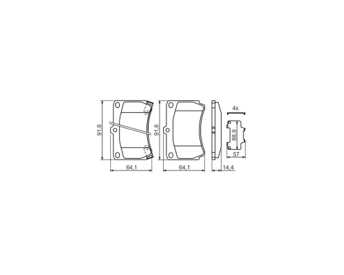 Гальмівні колодки Bosch 0 986 461 141