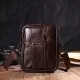 Сумка Vintage Чоловіча на пояс з натуральної шкіри Коричнева (21484)