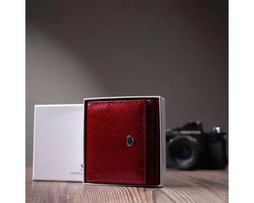 Гаманець ST Leather З натуральної шкіри Червоний (22687)