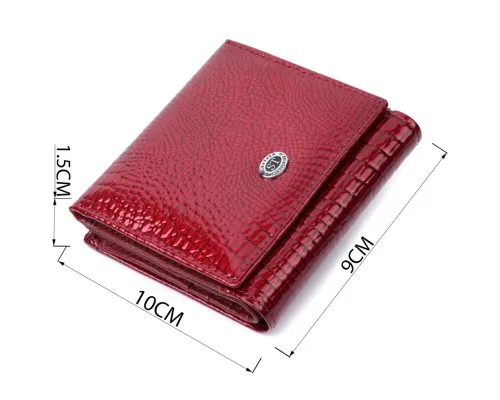 Гаманець ST Leather З натуральної шкіри Червоний (22687)