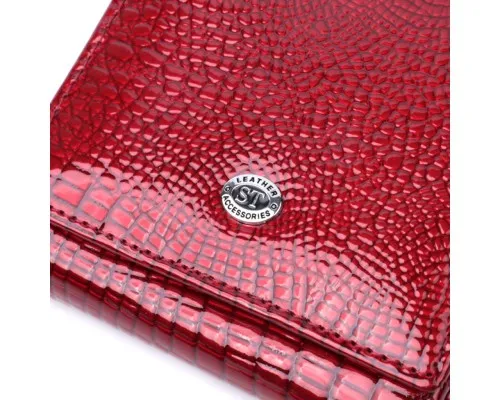 Гаманець ST Leather З натуральної шкіри Червоний (22687)