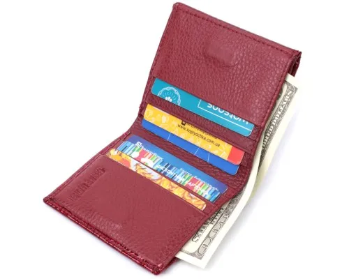 Гаманець ST Leather З натуральної шкіри Червоний (22687)